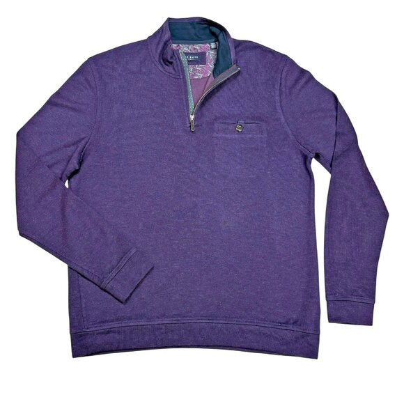 Ted Baker London Valerio Purple 1/4 Zip kit Pullover - Picture 10 of 10